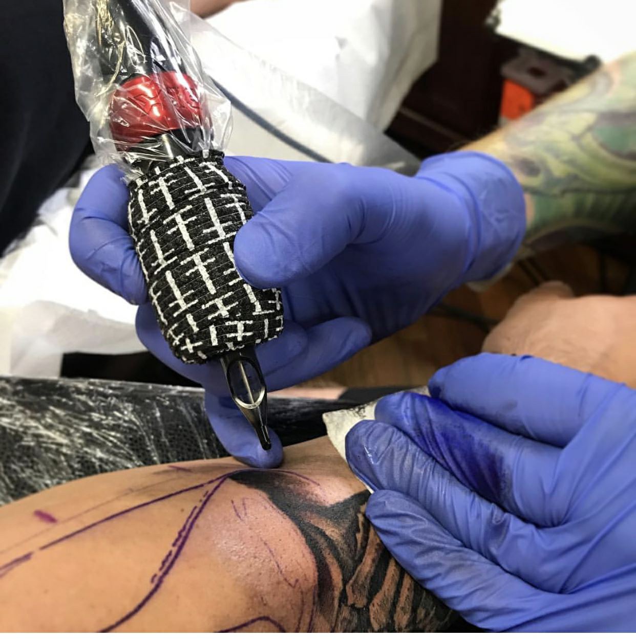 Selbstklebender Verband Tattoo-Maschine Grip Wrap Tape